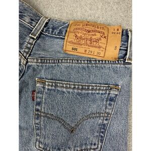Vintage Levis 501 Jeans Womens 29(28)x30 Blue High Rise Straight Denim USA 90s
